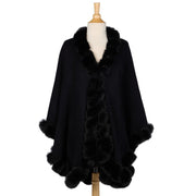 Two's Company Women's Faux Fur Regal Wrap - Black