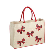 Mud Pie Natural Holiday Sparkle Tote