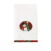 Mud Pie Snowman Needlepoint Christmas Towel