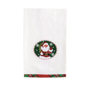 Mud Pie Santa Needlepoint Christmas Towel