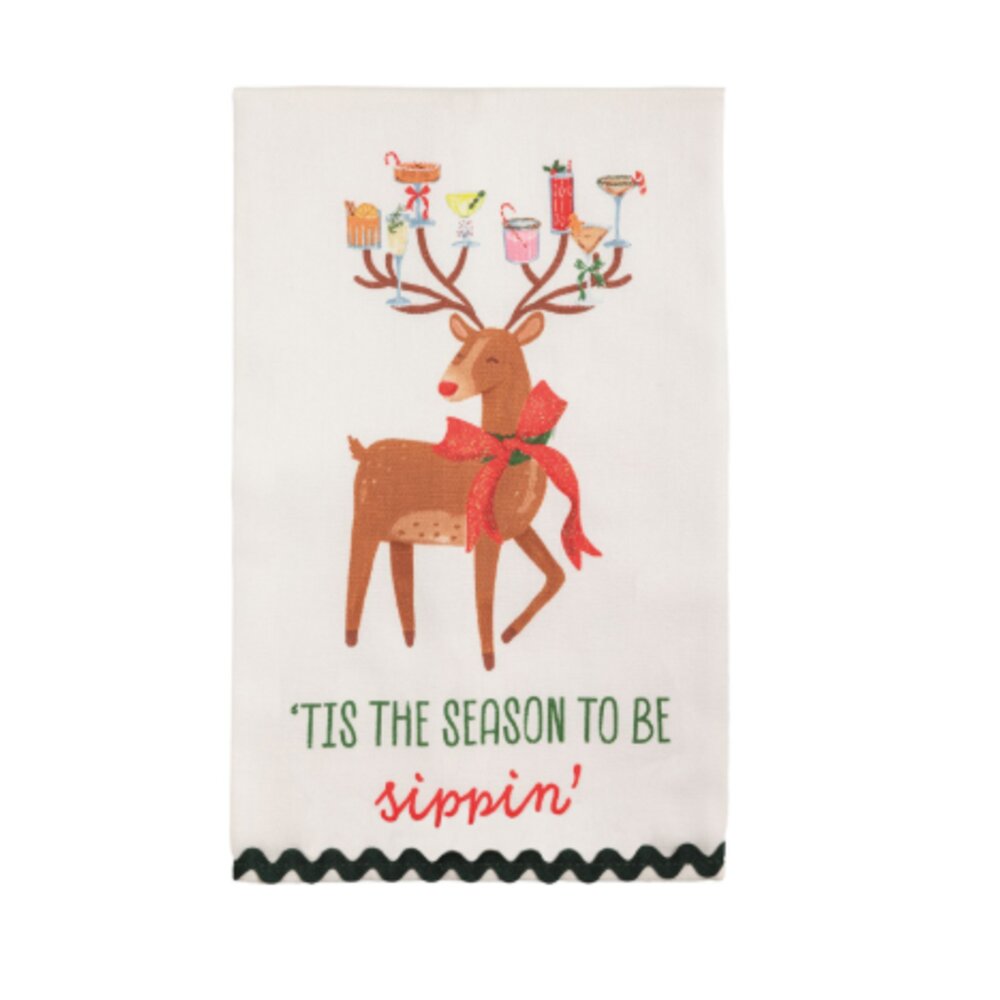 Mud Pie Tis The Season Glitter Towel