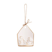Mud Pie Gold Edge Nativity Ornament