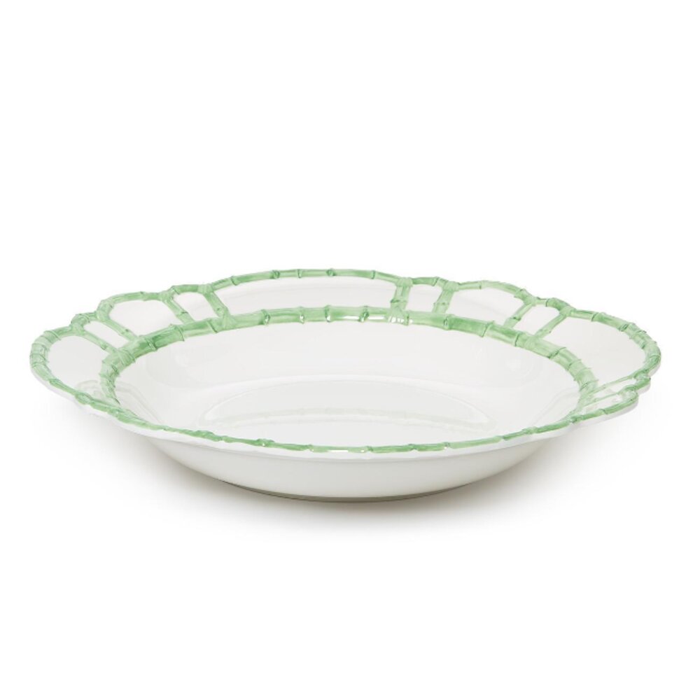 Two's Company Green Bamboo Touch Bowl