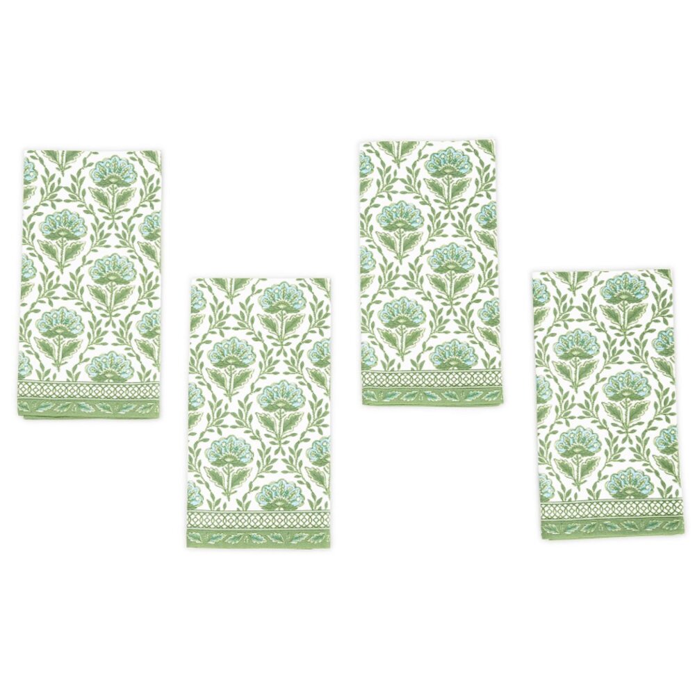 Two's Company Countryside Set of 4 Floral Napkins - Cotton
