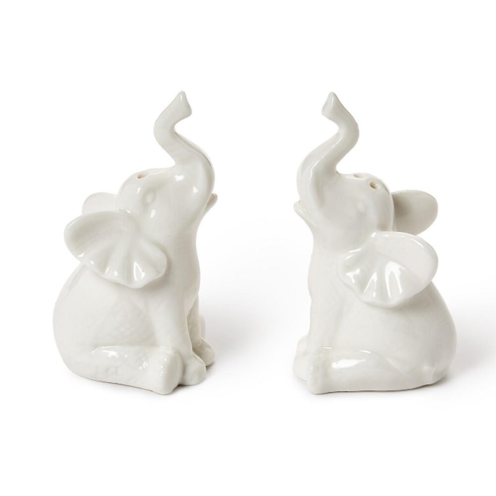 Two's Company Lucky Elephants Salt & Pepper Shakers