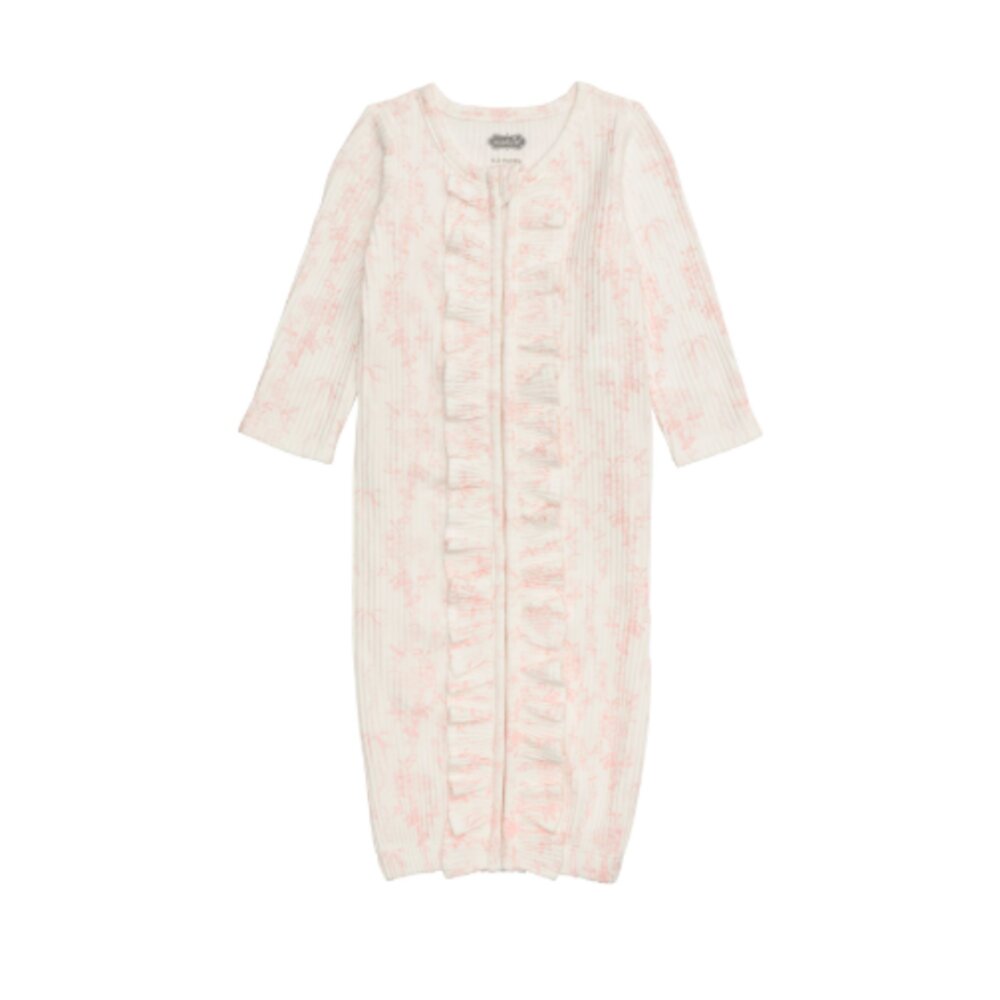 Mud Pie Infant Girls Floral Pink Gown