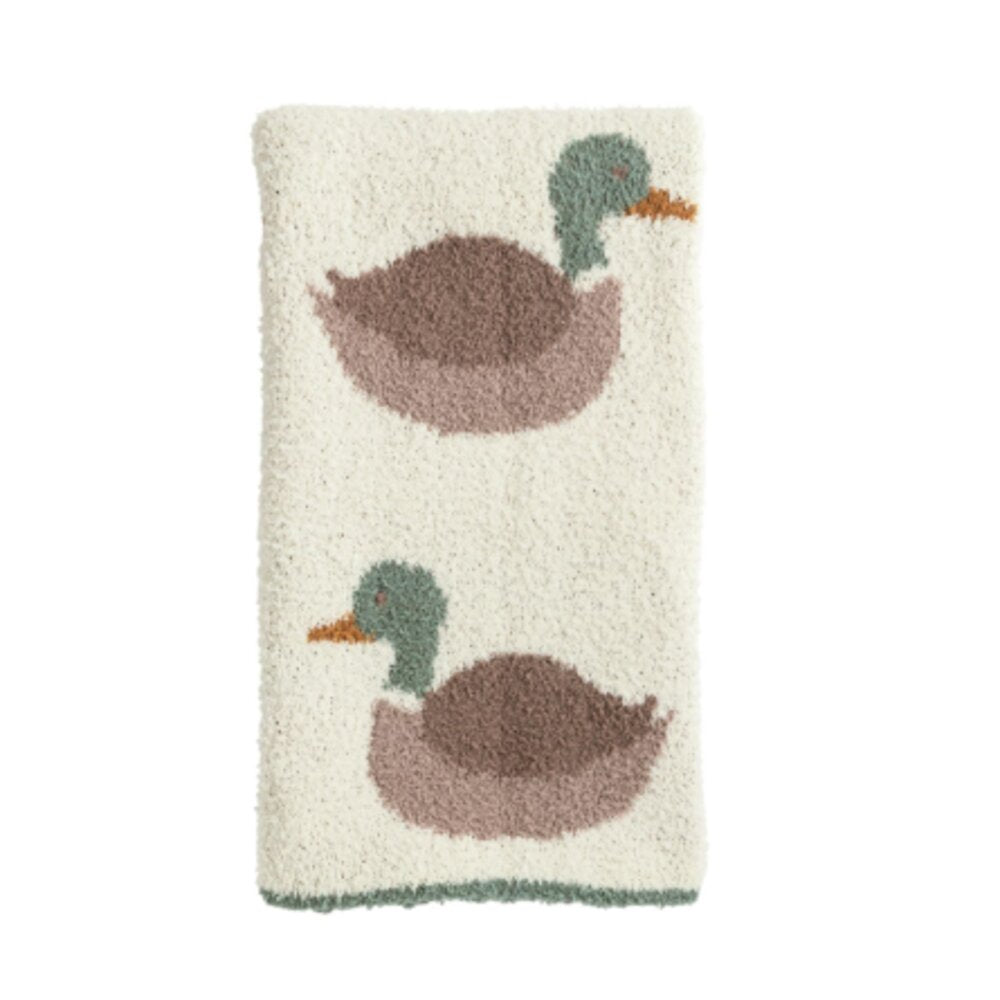 Mud Pie Mallard Chenille Blanket
