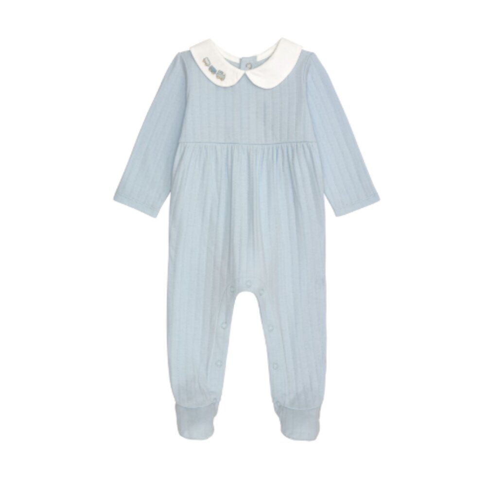 Mud Pie Infant Boys Blue Layette Train Sleeper