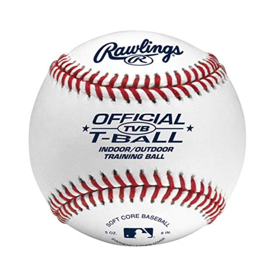 Rawlings T-Ball Bucket with 12 Balls – Durable Synthetic Leather Cover