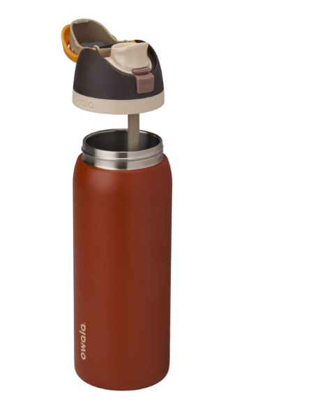 Owala FreeSip 32 oz Burnt Orange BPA Free Ode to October Water Bottle with Spout Lid