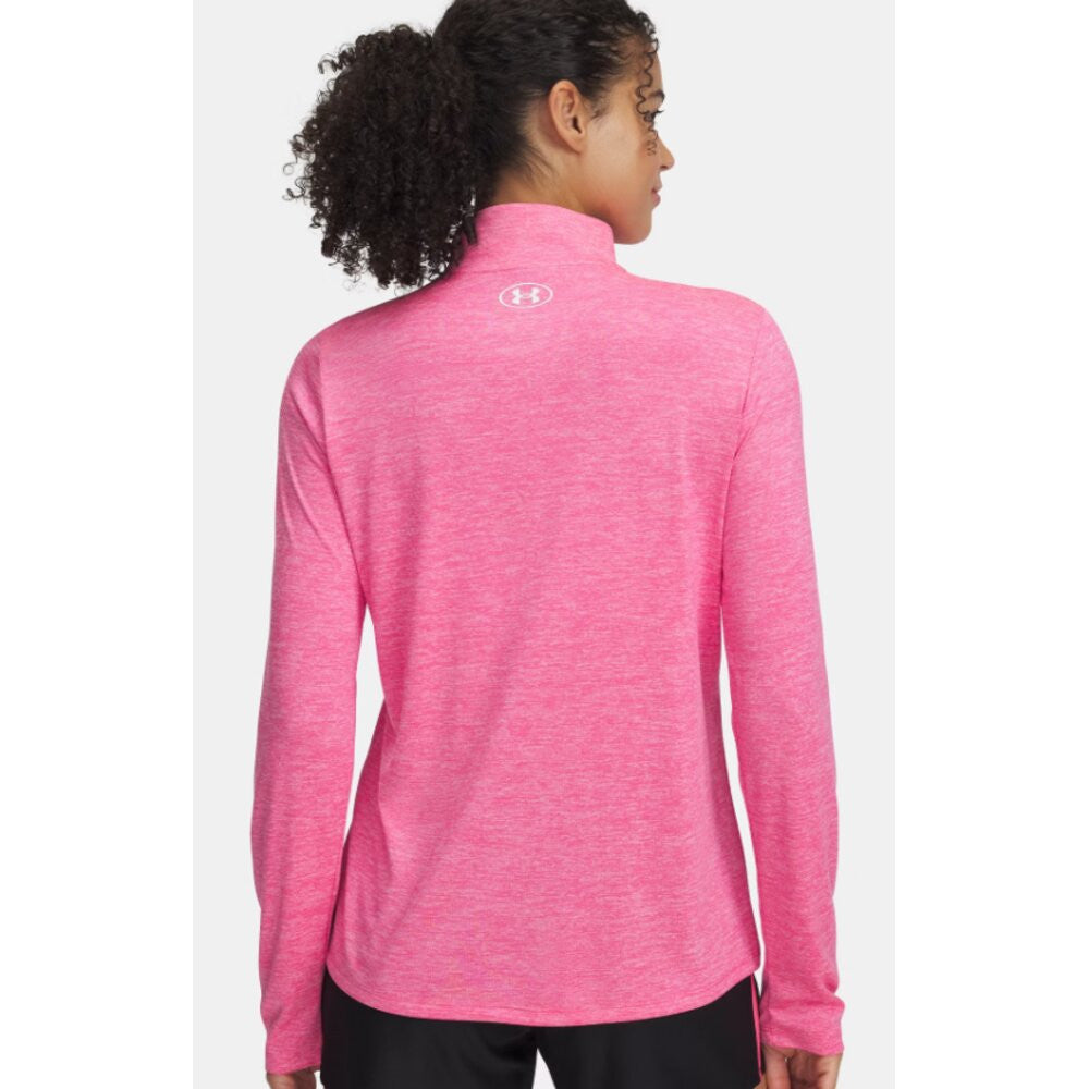 Under Armour Women's Tech Twist 1/2 Zip - Super Pink/White