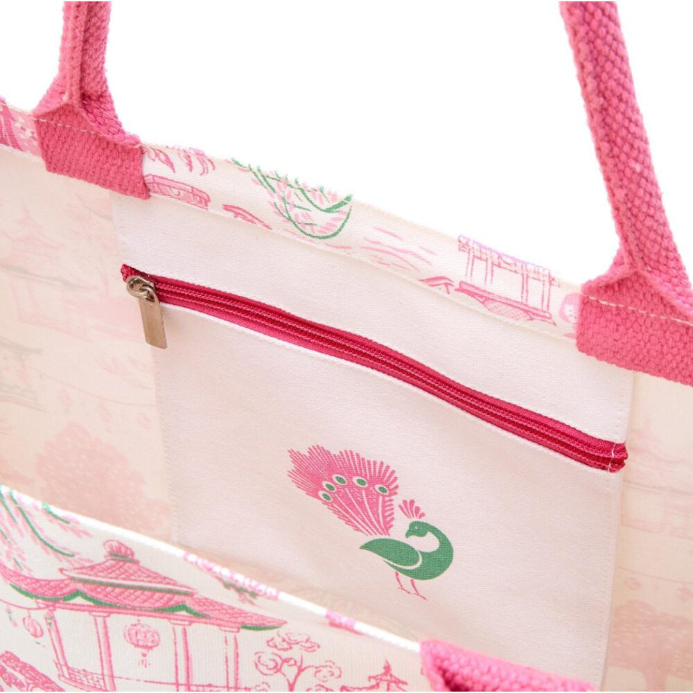 Two's Company Mahjong Block Print Tote Bag
