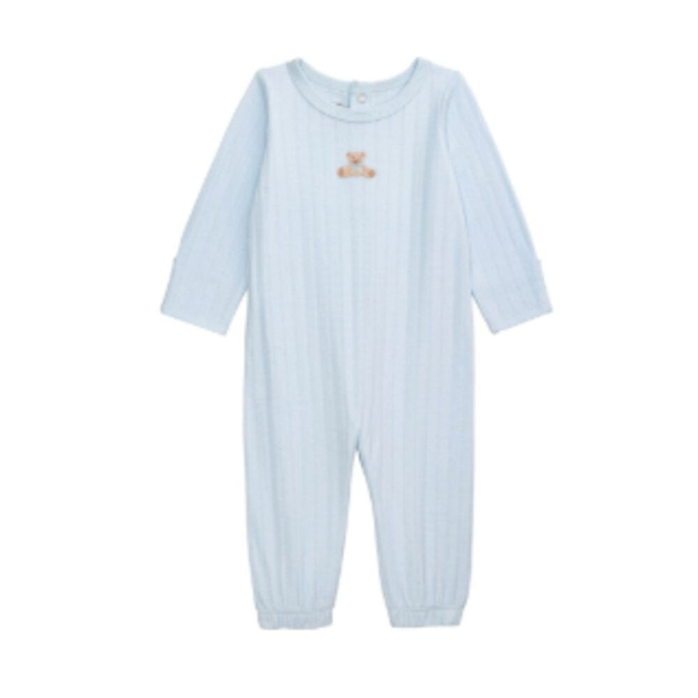 Mud Pie Convertible French Knot Infant Gown - Teddy Bear
