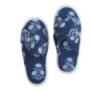 Mud Pie Women's Block Print Slippers - Navy