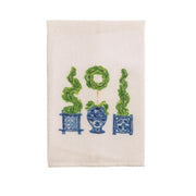 Mud Pie Painted Three Topiary Towel
