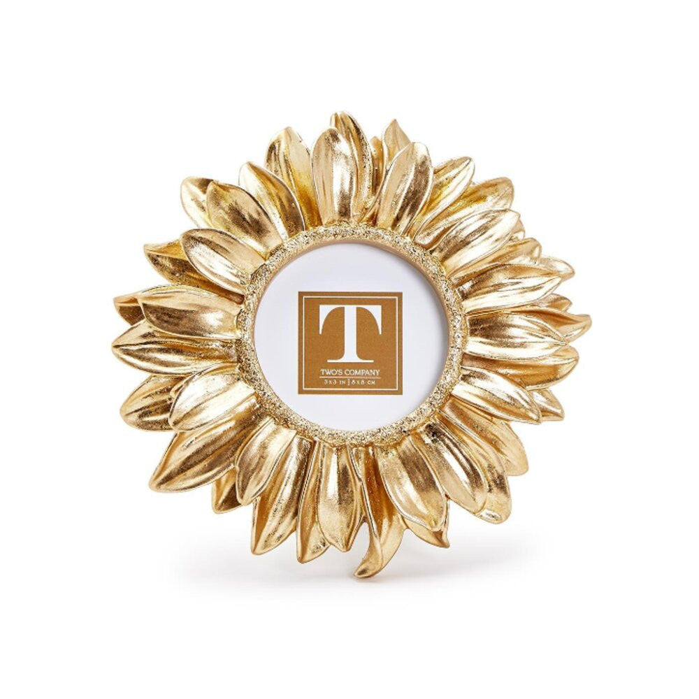 Two's Company Gold Sunflower Frame