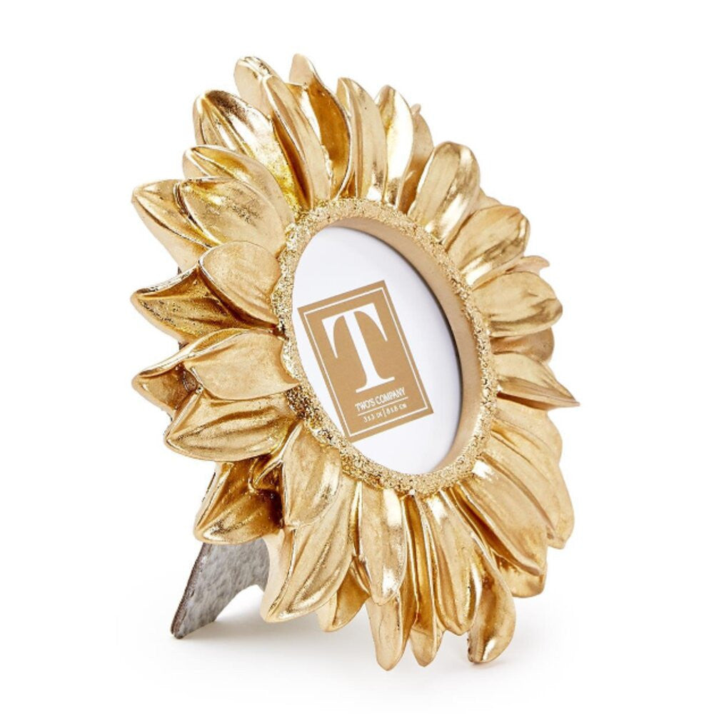 Two's Company Gold Sunflower Frame