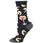 SockSmith Shrimp Cocktail Bamboo Crew Socks - Black
