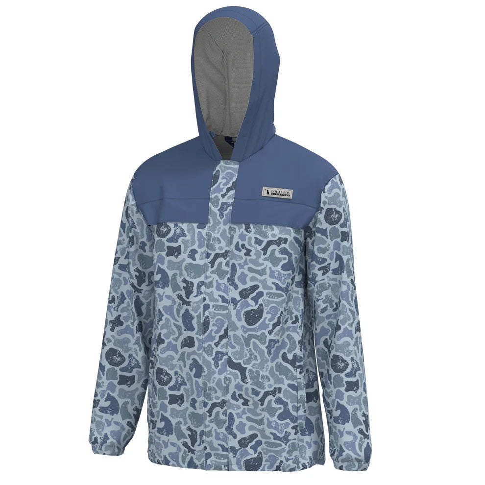 Local Boy Men's Rain Jacket - Distresses LCF Cobalt