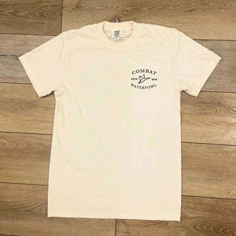 Combat Waterfowl Men's Brushline Mallard Tee -Ivory