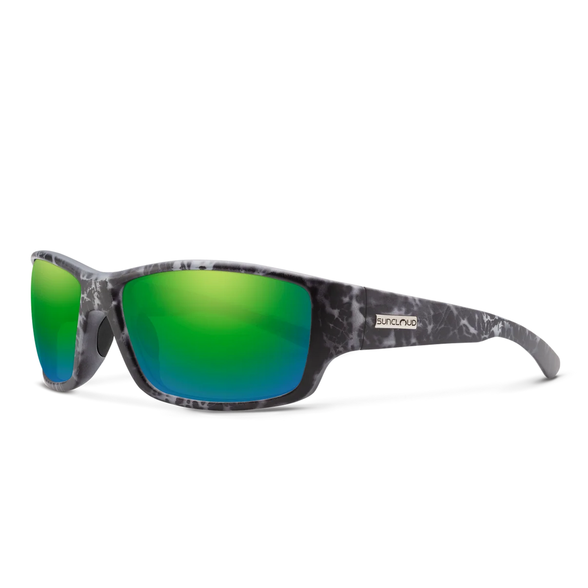 Suncloud Hull Polarized Sunglasses - Matte Stonefish/Green Mirror