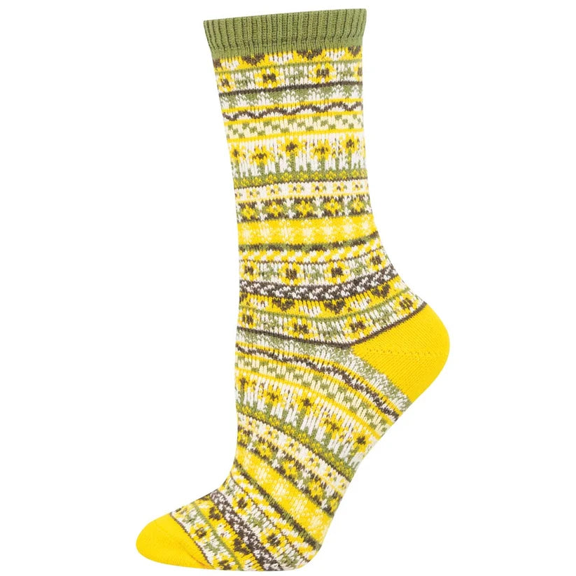 SockSmith Sunflower Sweater Sock - Yellow