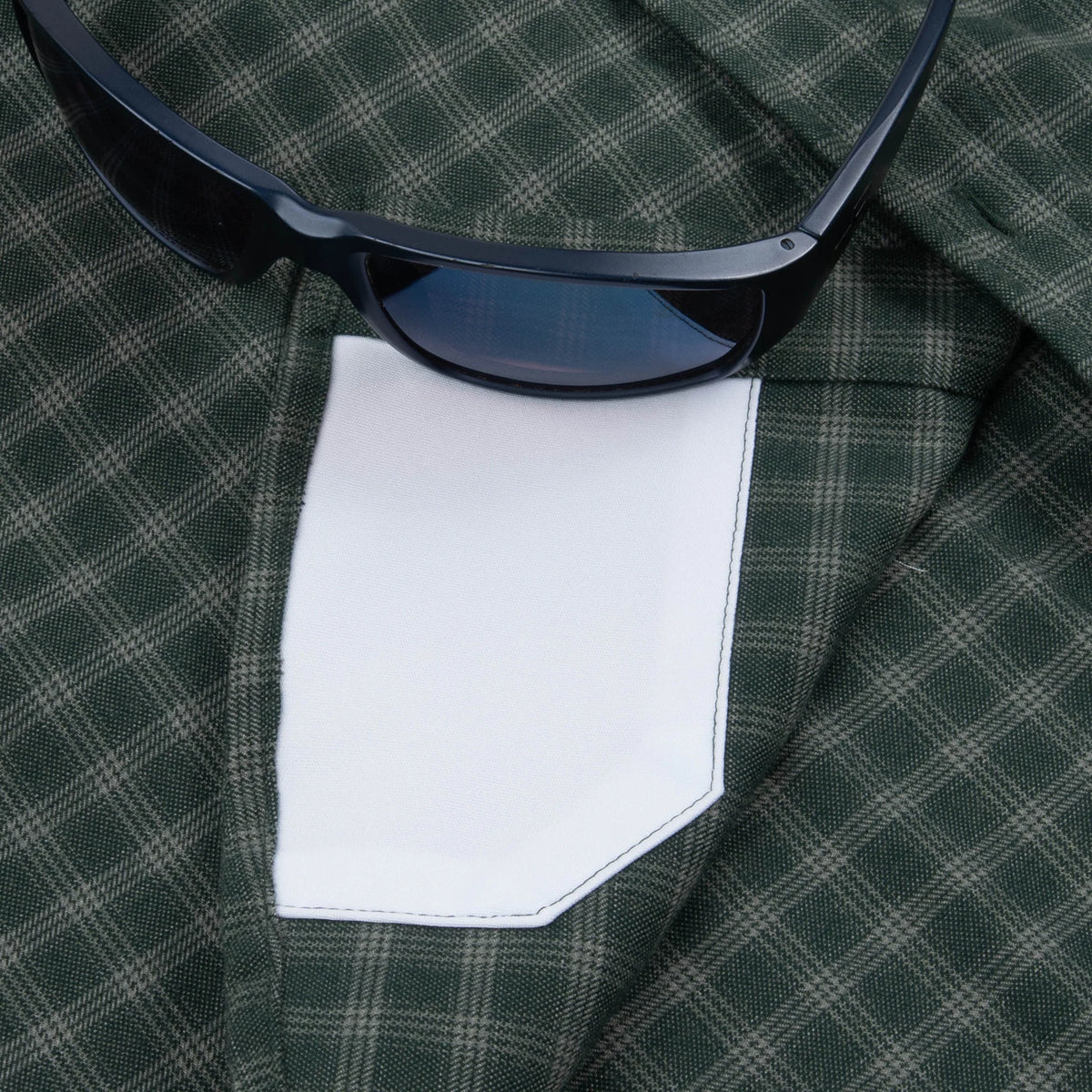 Poncho Men's The Acadia Flannel - Teal & White Plaid