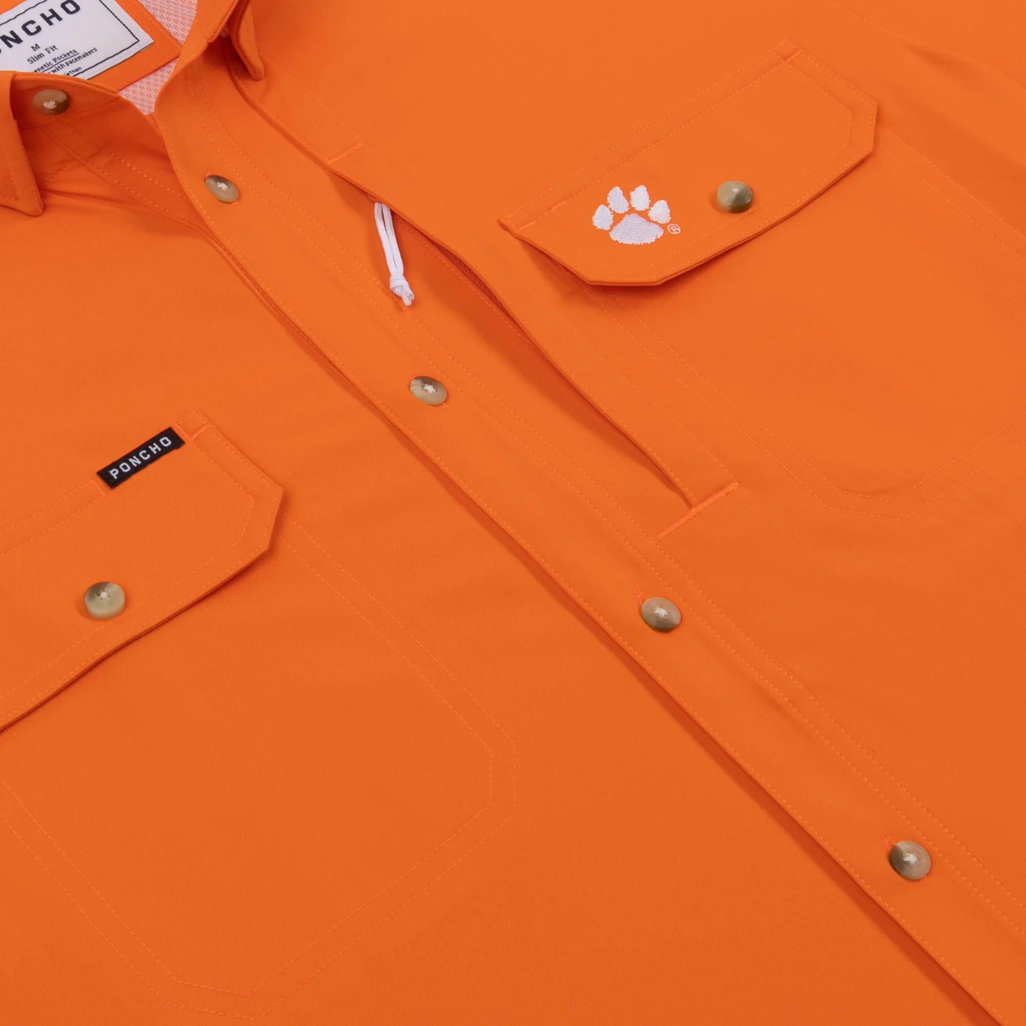 Poncho Men's The All In - Orange Clemson Logo