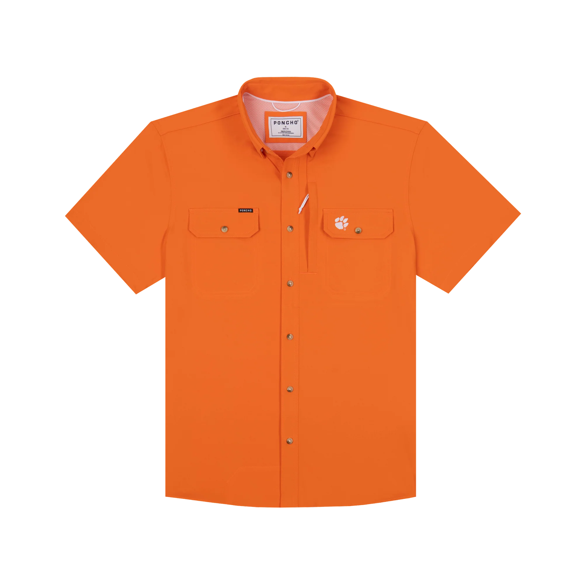 Poncho Men's The All In - Orange Clemson Logo