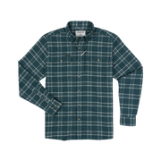 Poncho Men's The Codfather Performance Flannel - Teal Blue Plaid
