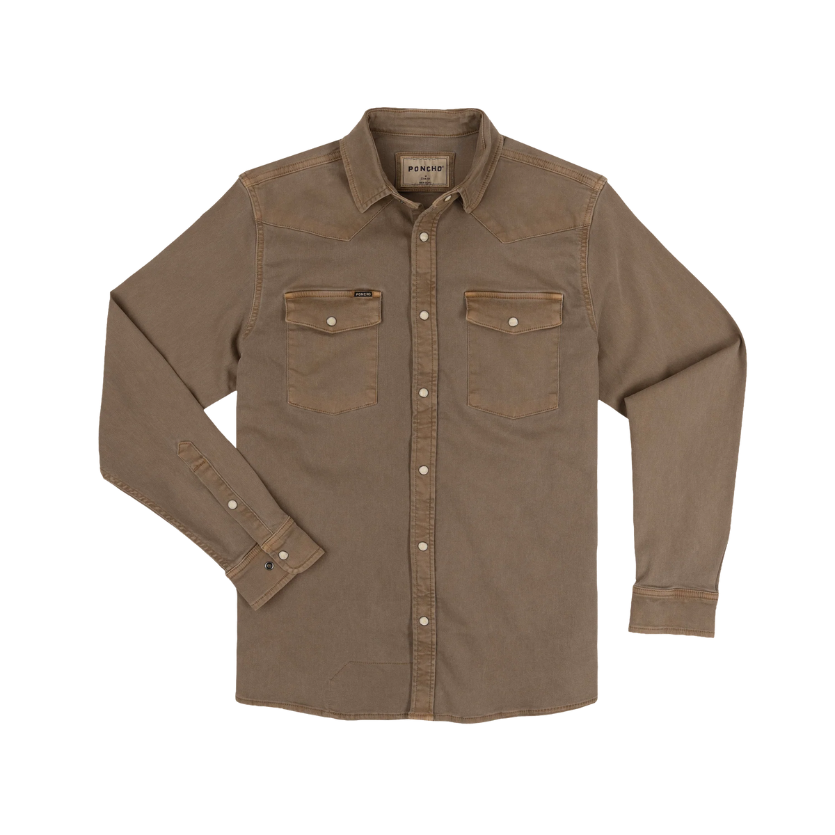 Poncho Men's The Cotulla Western Denim - Brown