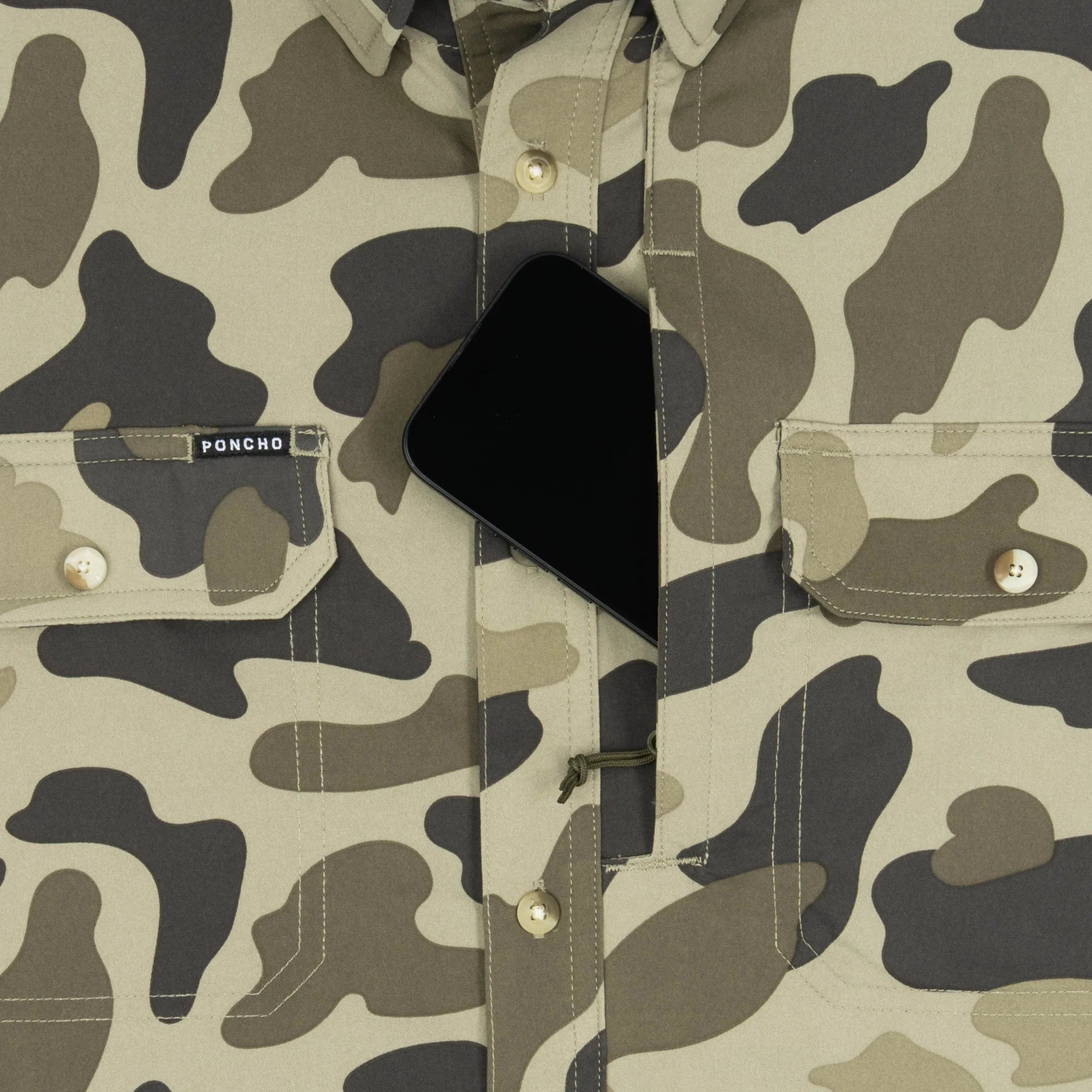 Poncho Men's The Cuernavaca - Dark Duck Camo