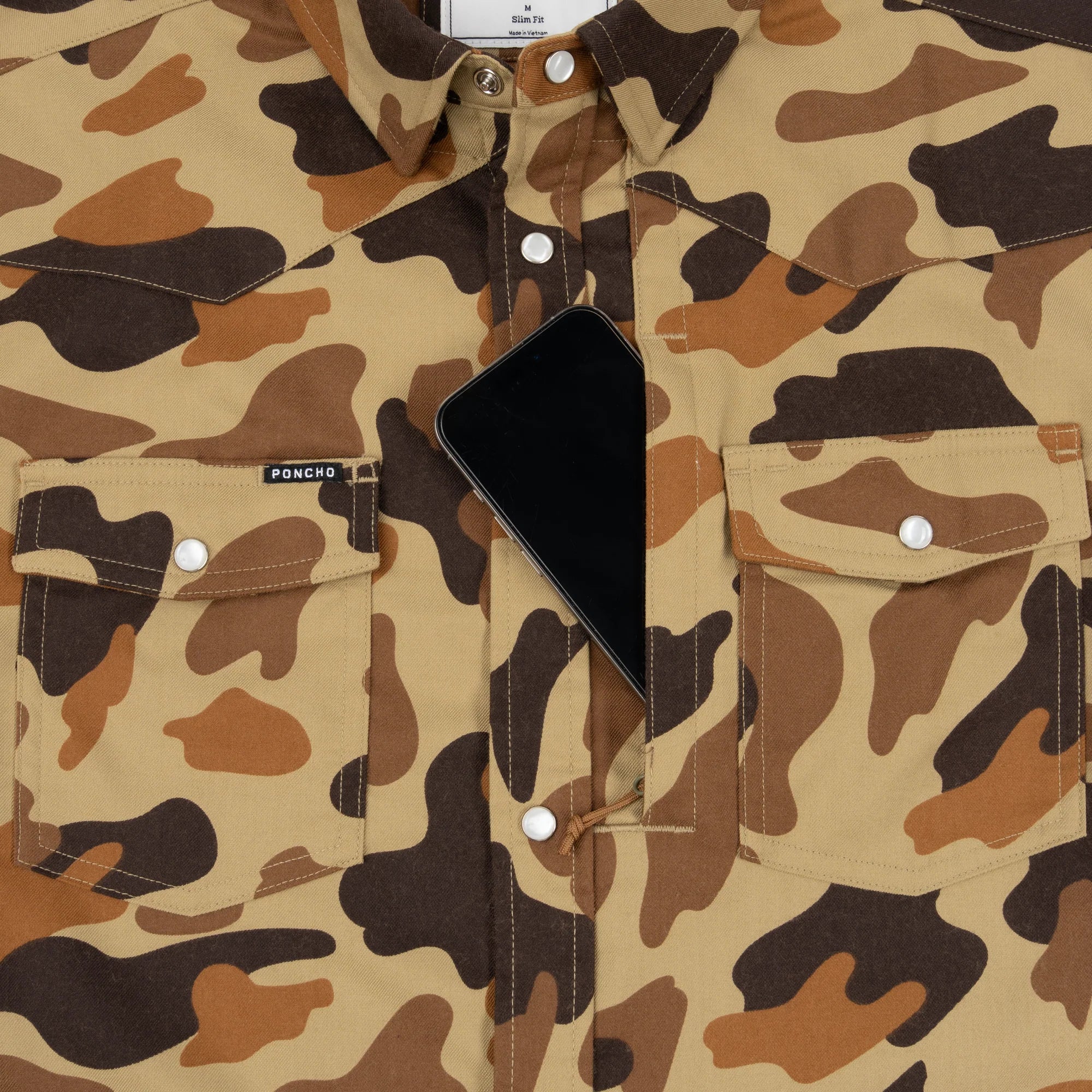 Poncho Men's Western The Delta Cowboy - Duck Camo