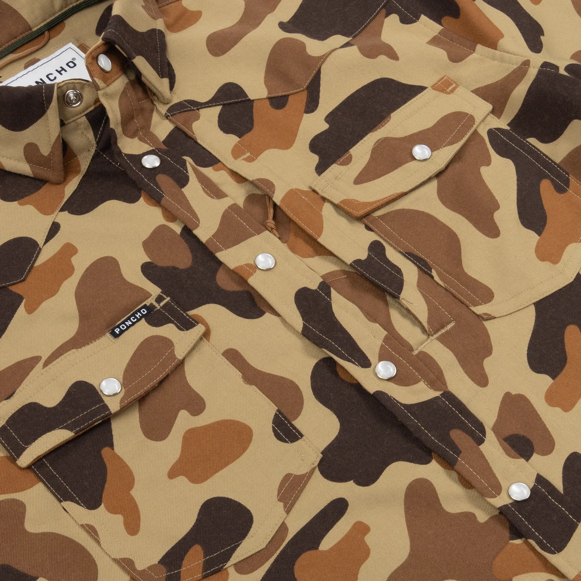 Poncho Men's Western The Delta Cowboy - Duck Camo