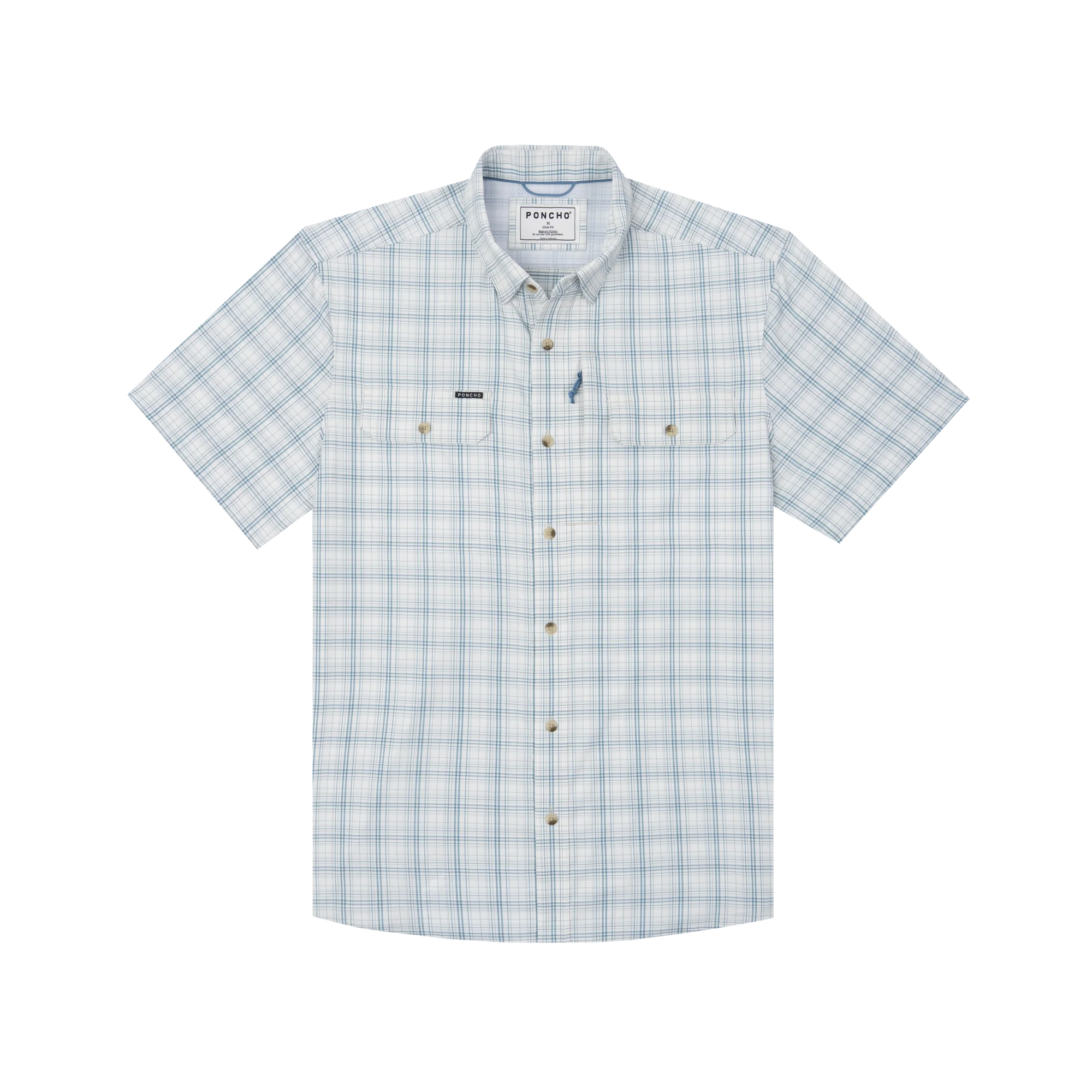 Poncho Men's The End Game - Slate and Silver Plaid