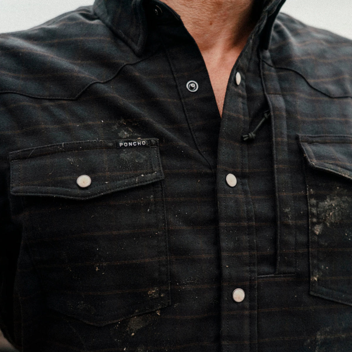 Poncho Men's The Grey Beard Flannel