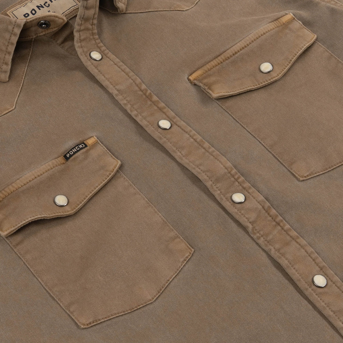 Poncho Men's The Cotulla Western Denim - Brown