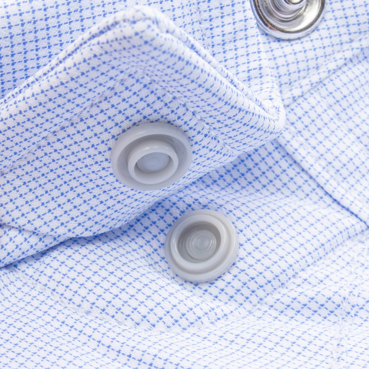 Poncho Men's The Nueces - Blue Microcheck