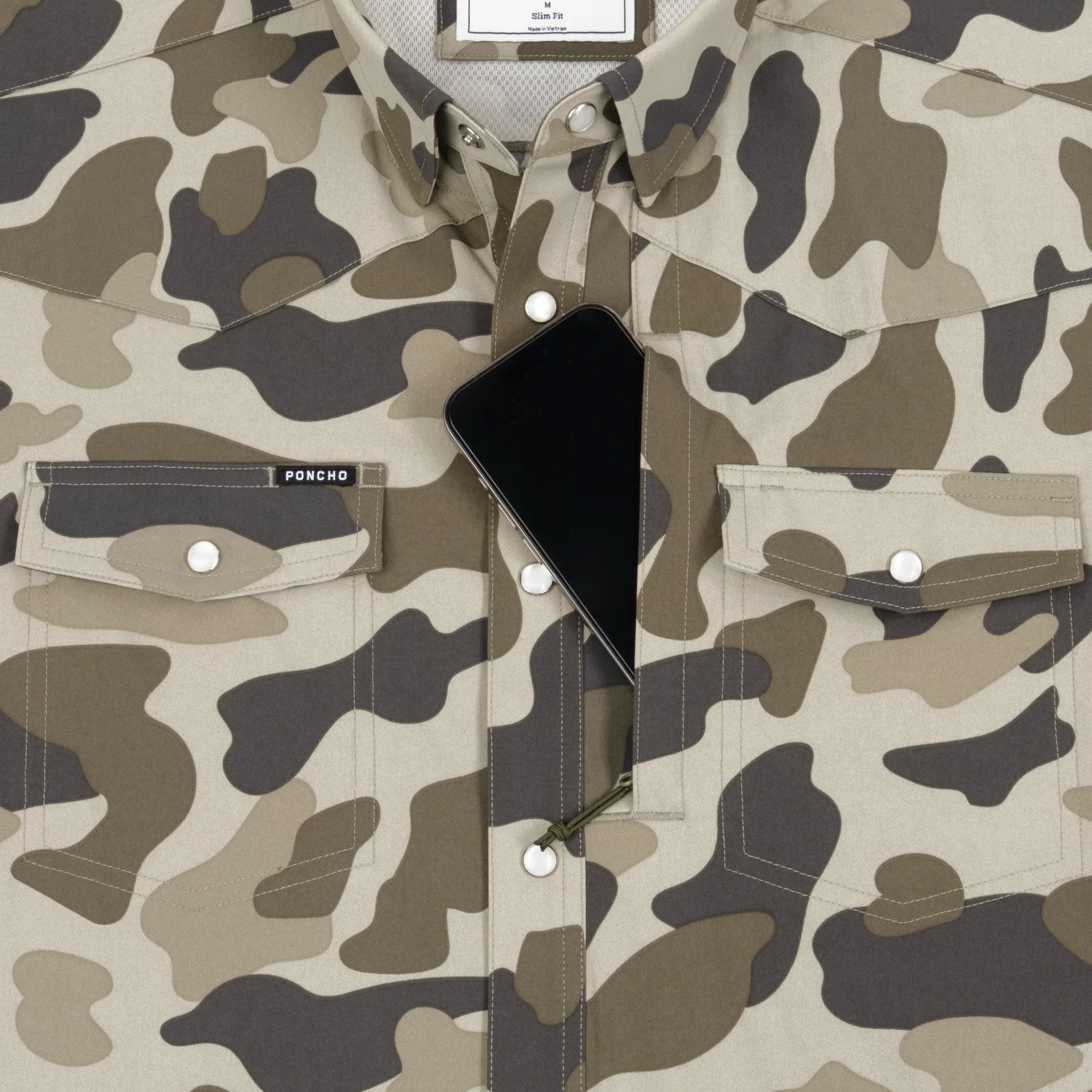 Poncho Men's Western The Pampa - Dark Duck Camo