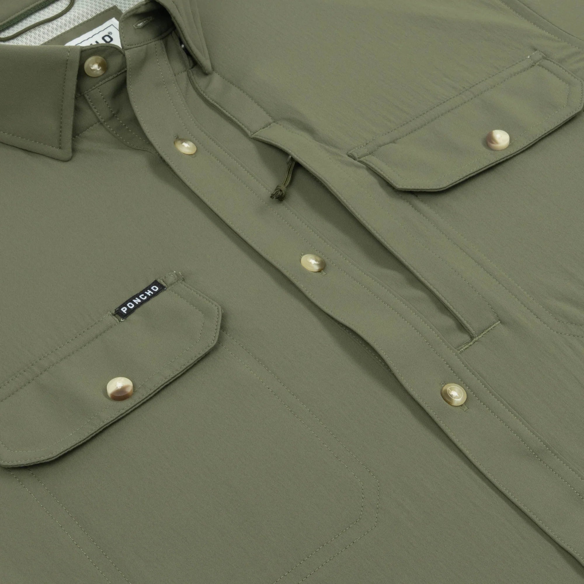 Poncho Men's The Roaring Fork - Moss Green