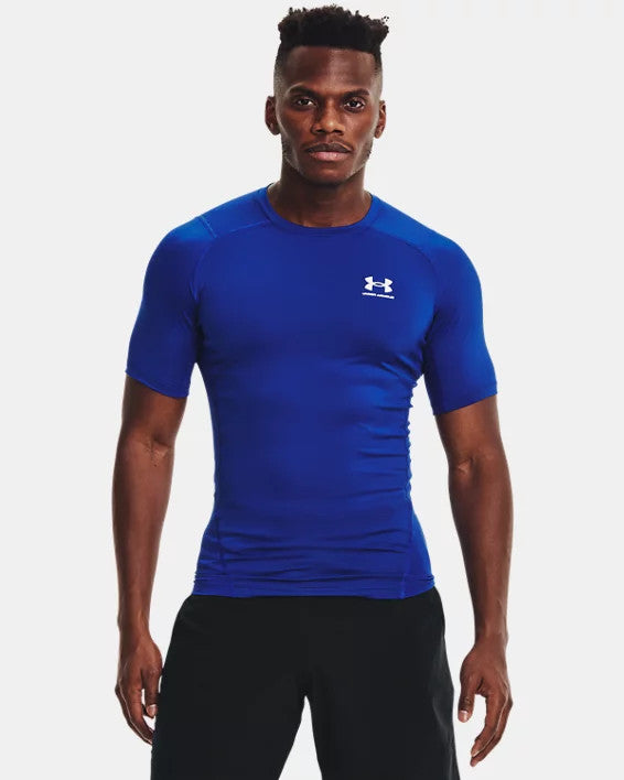 Under Armour Men's HeatGear Short Sleeve Shirt- Royal