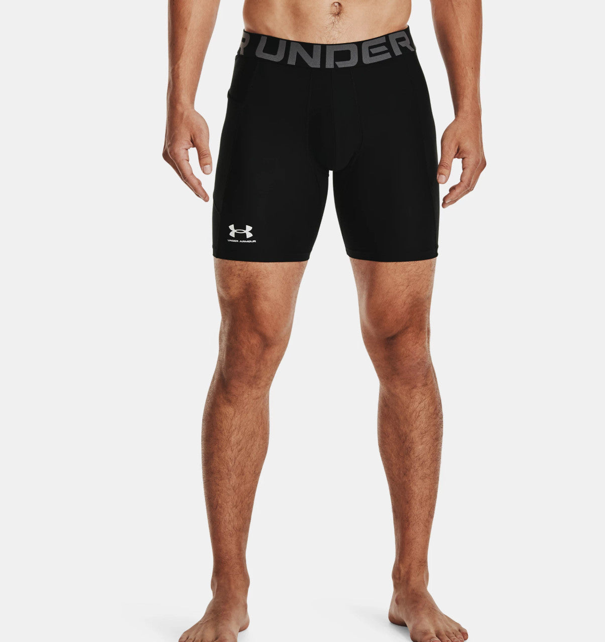 Under Armour HeatGear Compression Shorts-Black/White