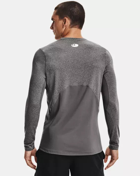 Under Armour Men's ColdGear Fitted Crew - Charcoal Light Heather/Black