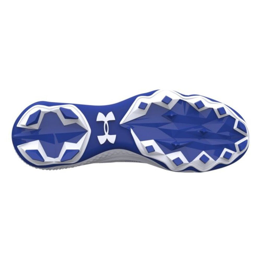 Under Armour Men's Spotlight Mid Football Cleats - White/Royal