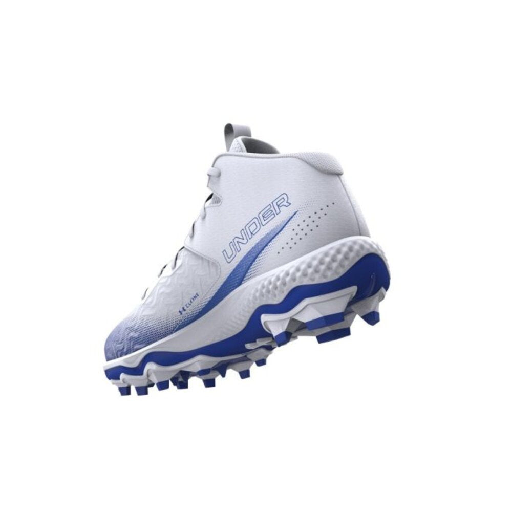 Under Armour Men's Spotlight Mid Football Cleats - White/Royal