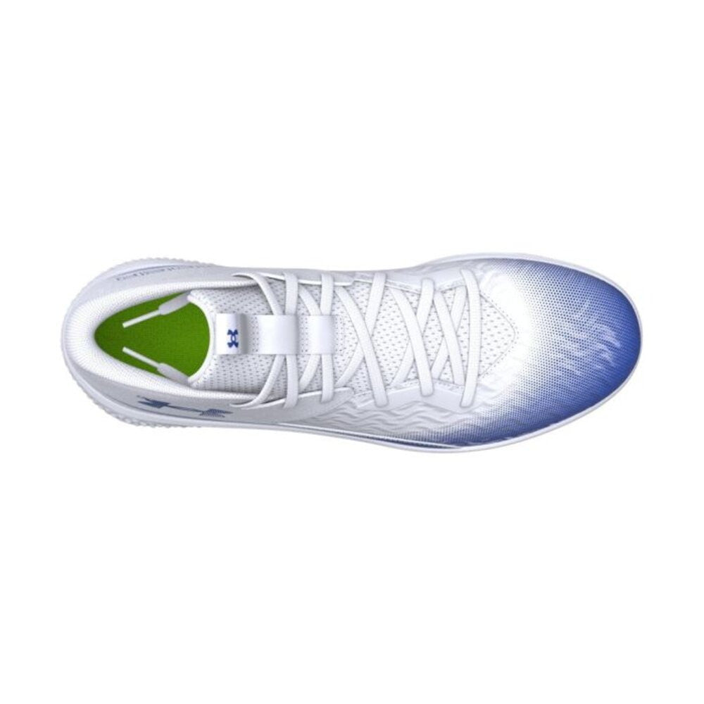 Under Armour Men's Spotlight Mid Football Cleats - White/Royal