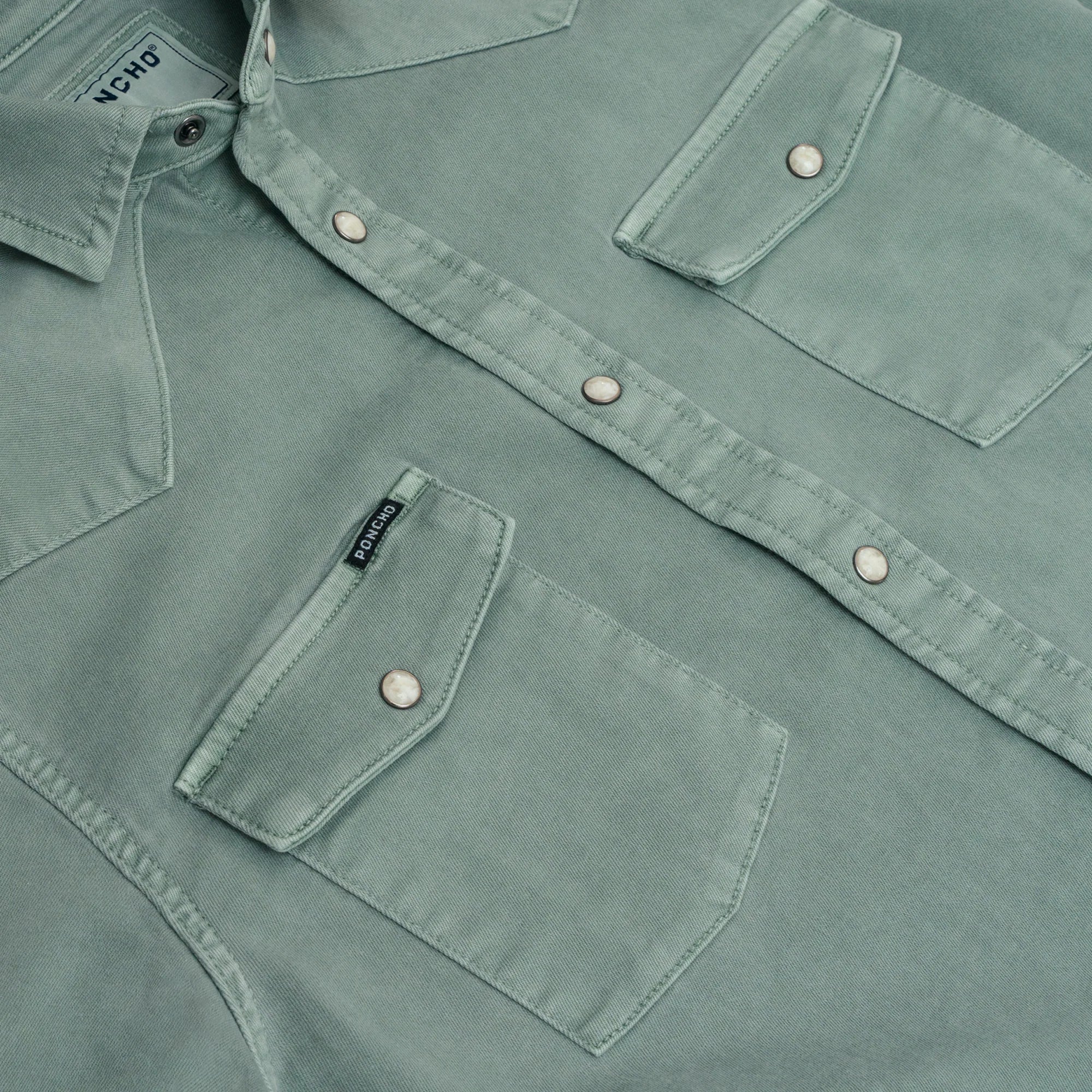 Poncho Men's The Ventura - Western Denim - Sage Brush