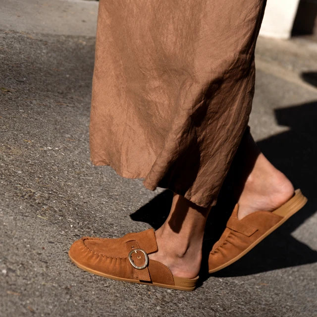 Reef Women's Vista Siena Leather Mule - Dark Honey
