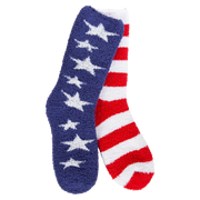 World's Softest Socks Fireside Cozy Crew - Stars and Stripes