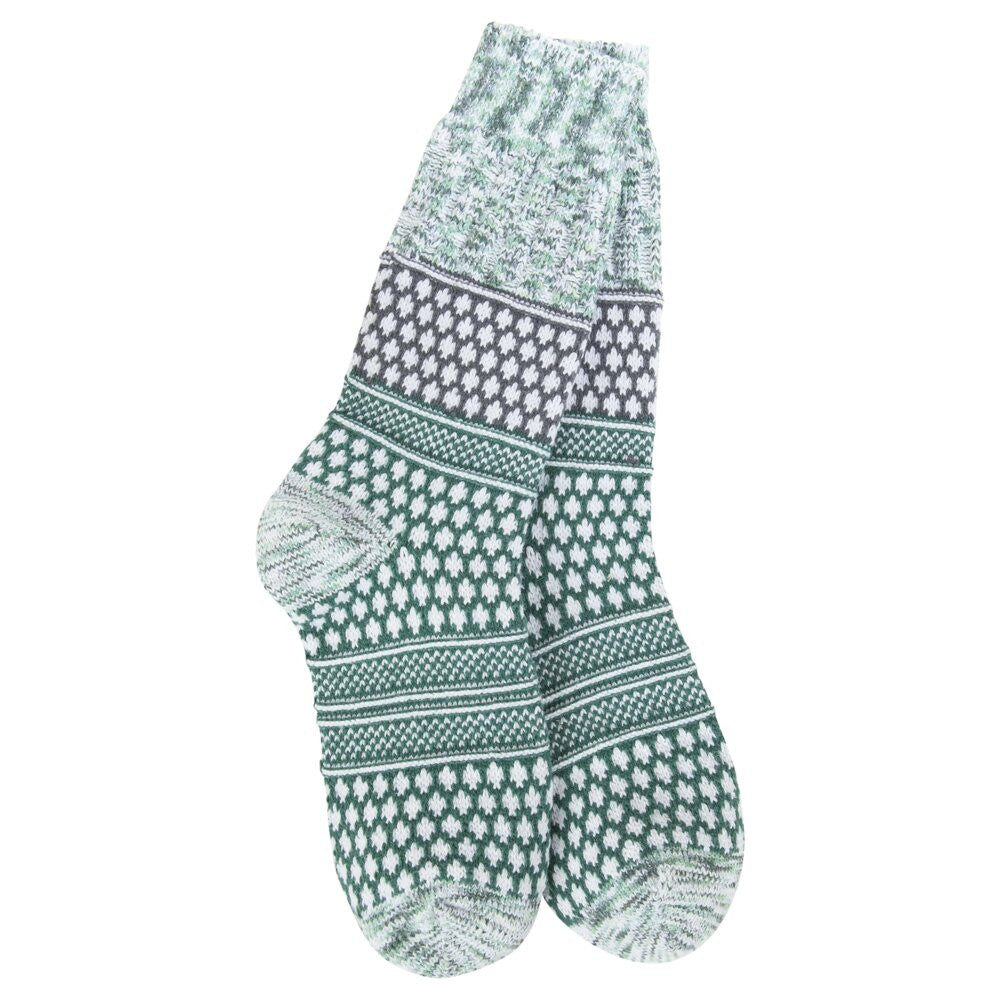 World's Softest Holiday Gallery Textured Crew - Spruce Multi